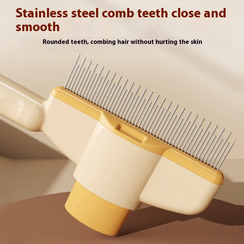 Pet Hair Flea Comb with Release Button