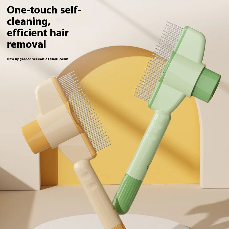 Pet Hair Flea Comb with Release Button