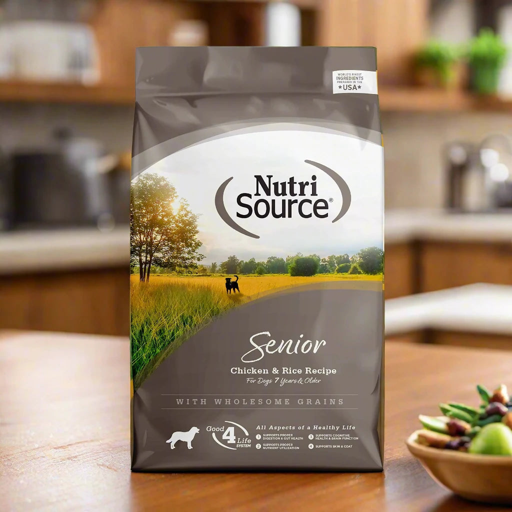 NutriSource Dry Dog Food for Seniors Chicken and Rice 26LB