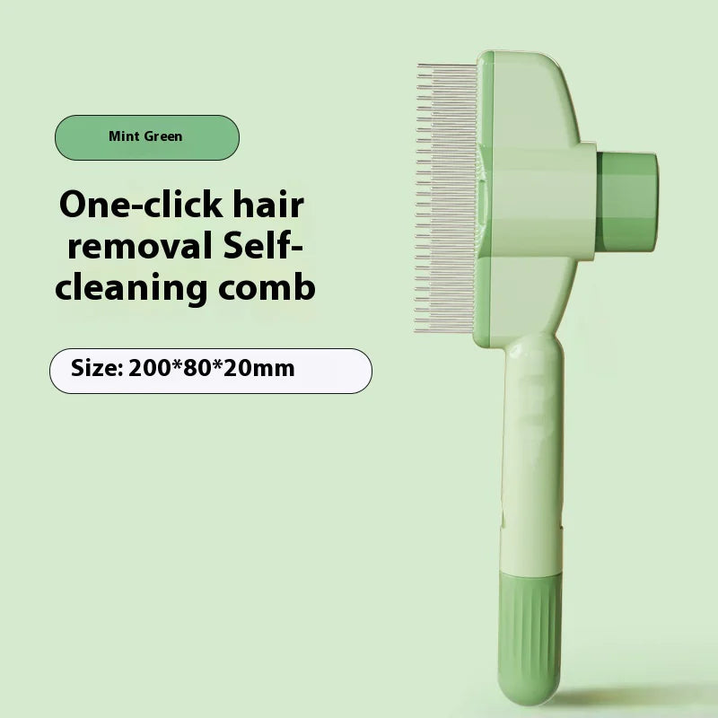 Pet Hair Flea Comb with Release Button