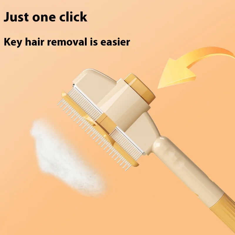 Pet Hair Flea Comb with Release Button