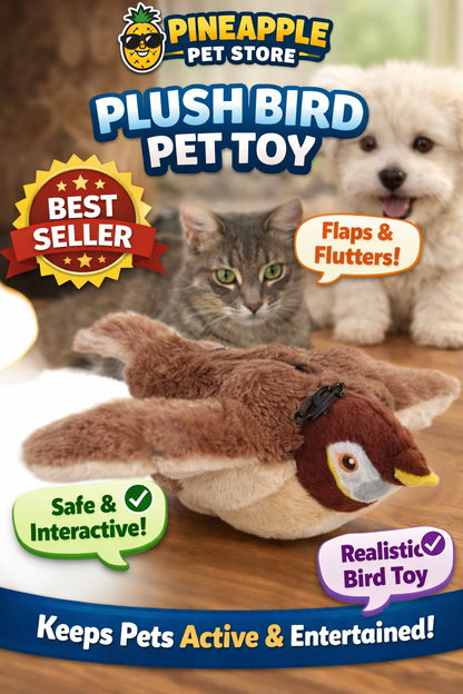 Auto-Bounce plush Bird Pet Toy