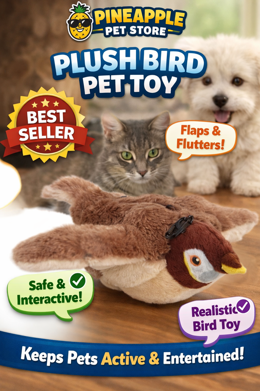 Auto-Bounce plush Bird Pet Toy