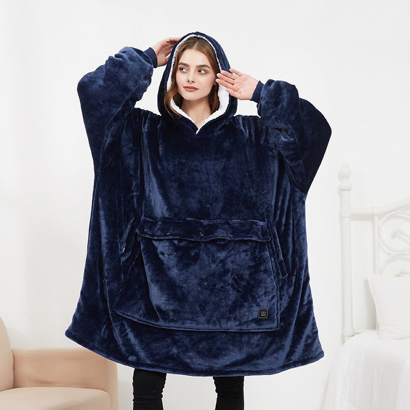 Cozy Self-Heated Hooded premium Blanket