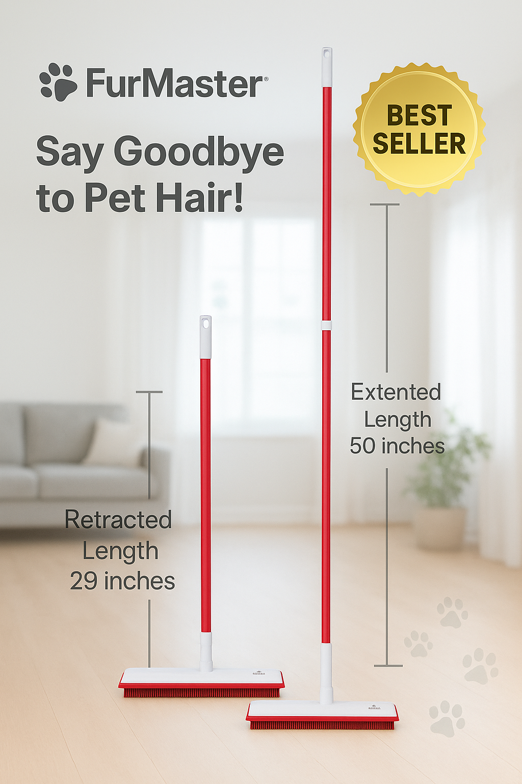 Stubborn - sticky Fur Remover Broom