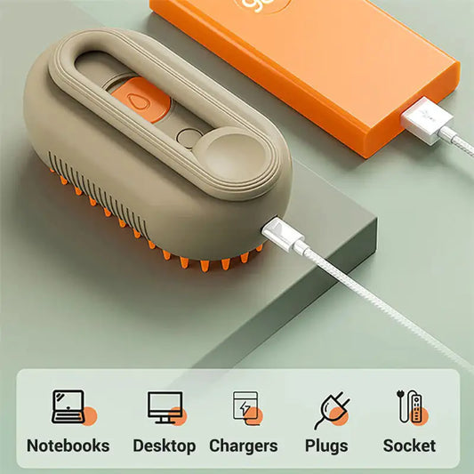 3-in-1 Electric Pet Grooming Brush – Steamy Spray Comb for Cats & Dogs