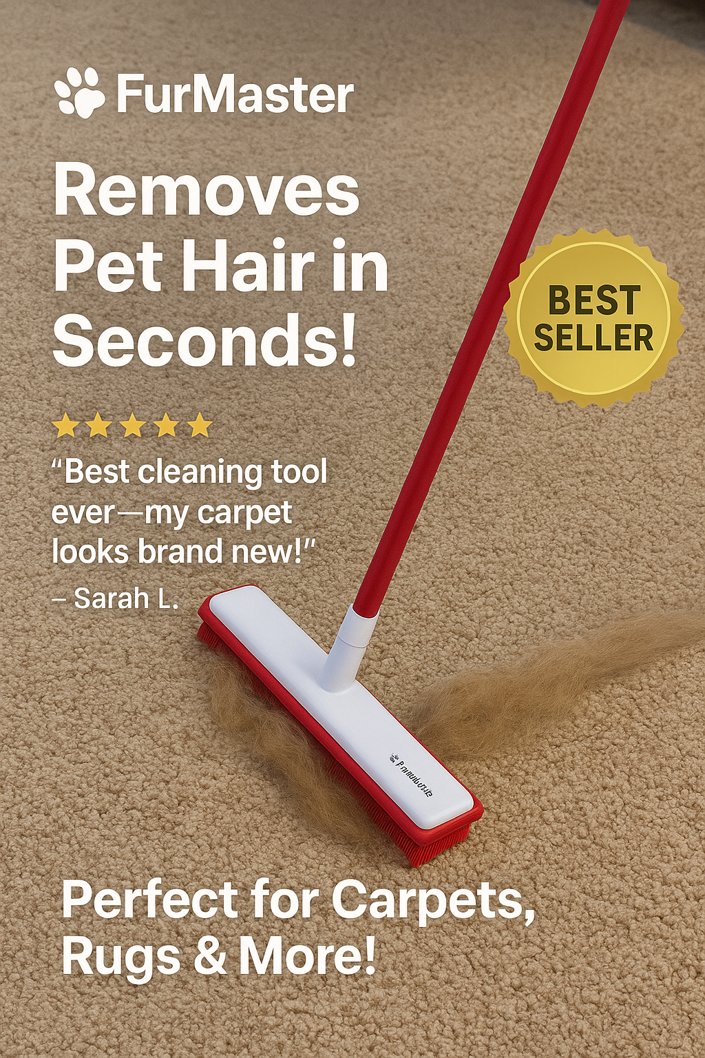 Stubborn - sticky Fur Remover Broom