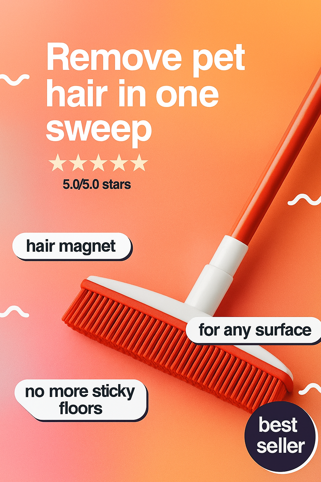 Stubborn - sticky Fur Remover Broom