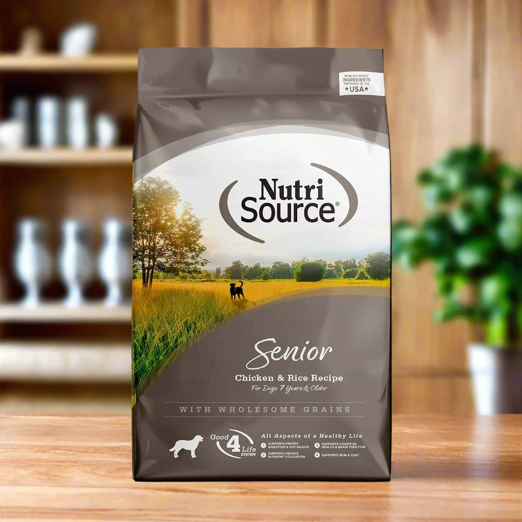 NutriSource Dry Dog Food for Seniors Chicken and Rice 26LB