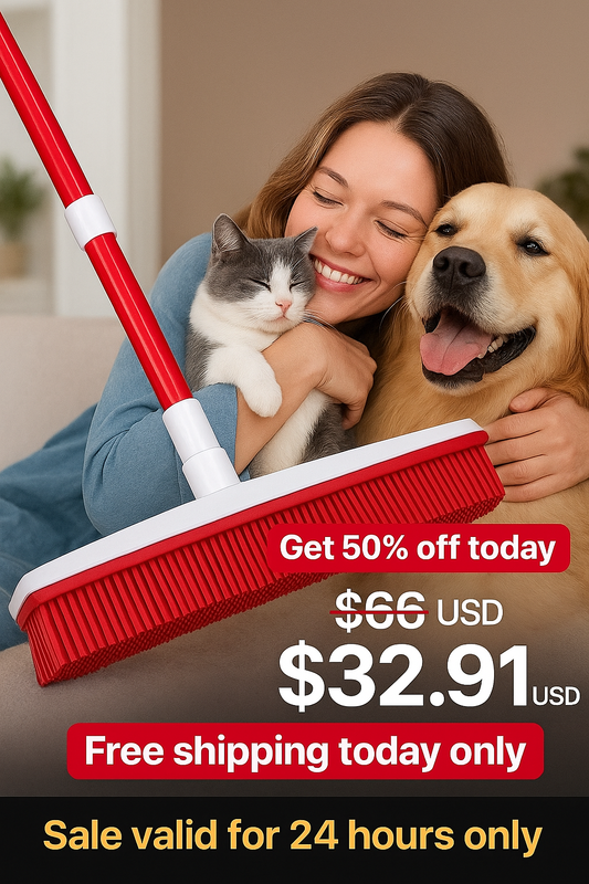 Stubborn - sticky Fur Remover Broom