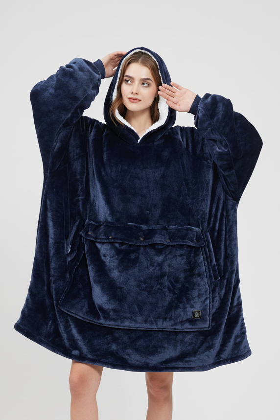 Cozy Self-Heated Hooded premium Blanket