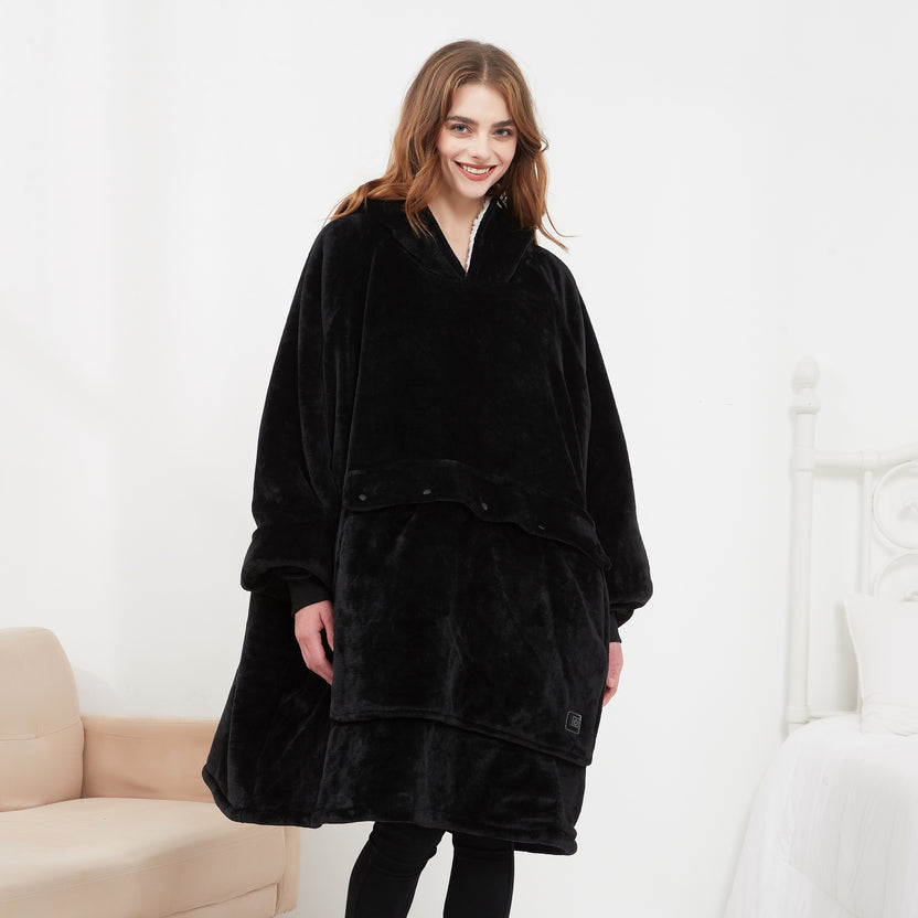 Cozy Self-Heated Hooded premium Blanket