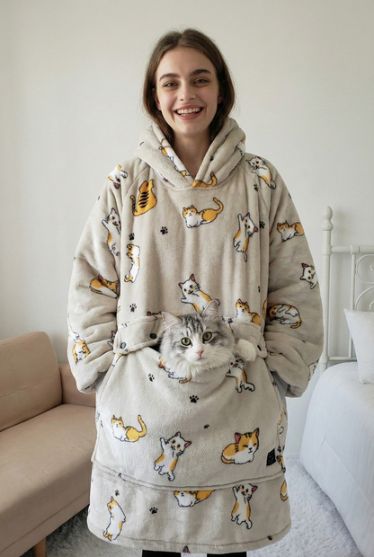 Cozy Self-Heated Hooded premium Blanket