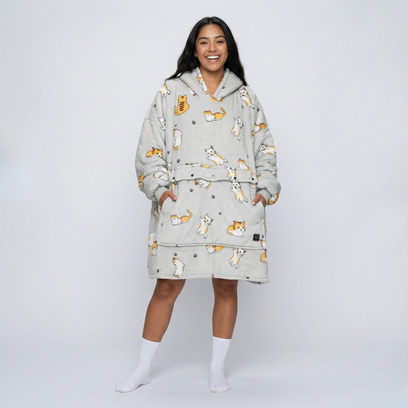 Cozy Self-Heated Hooded premium Blanket