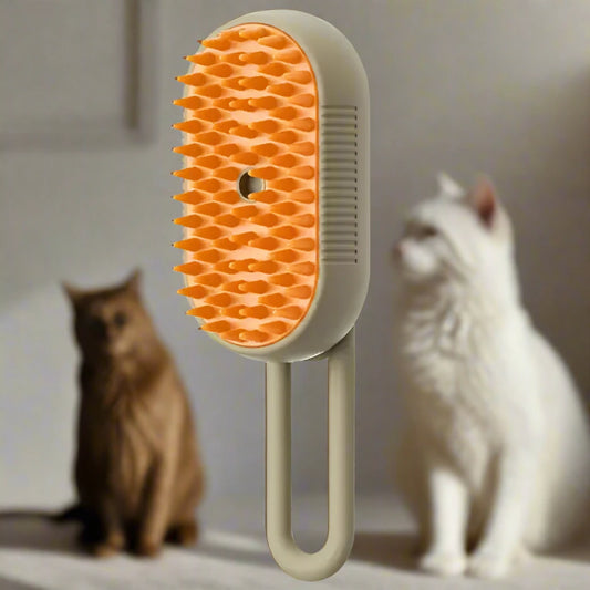 3-in-1 Electric Pet Grooming Brush – Steamy Spray Comb for Cats & Dogs
