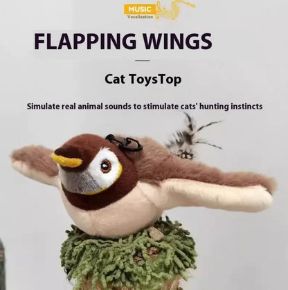 Auto-Bounce plush Bird Pet Toy