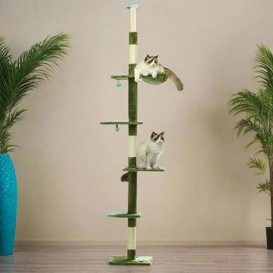 Floor to Ceiling Cat Tree 5-Tier Height