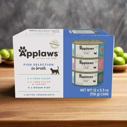 Applaw Fish Selection Variety Pack in Broth (12 x 5.5oz Cans)