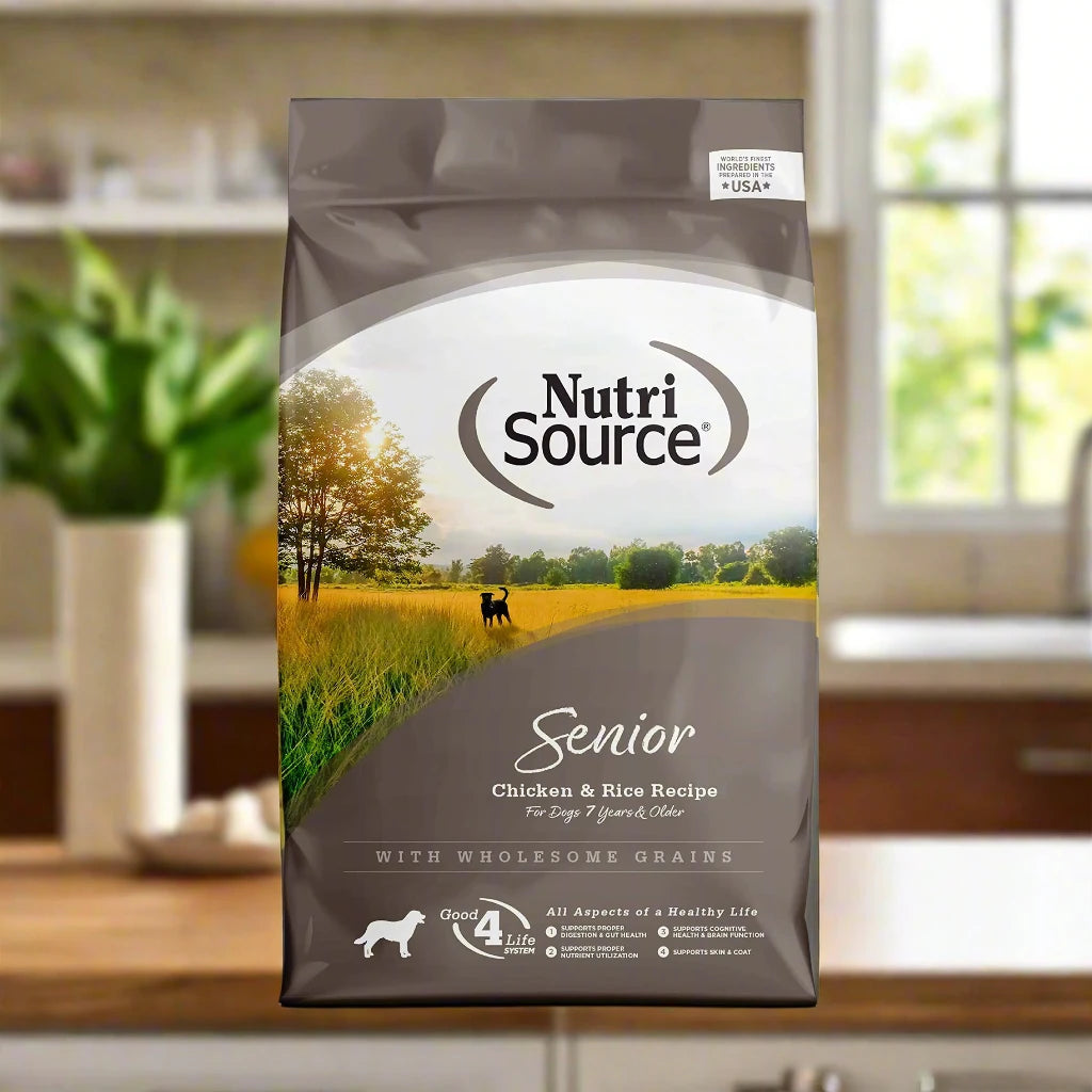 NutriSource Dry Dog Food for Seniors Chicken and Rice 26LB