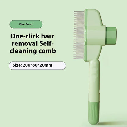 Pet Hair Flea Comb with Release Button
