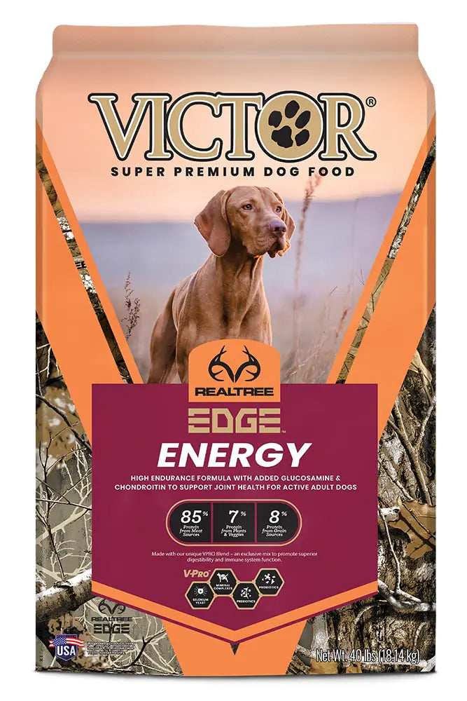 Victor Super Premium Realtree EDGE Energy Dry Dog Food – 40 lb High