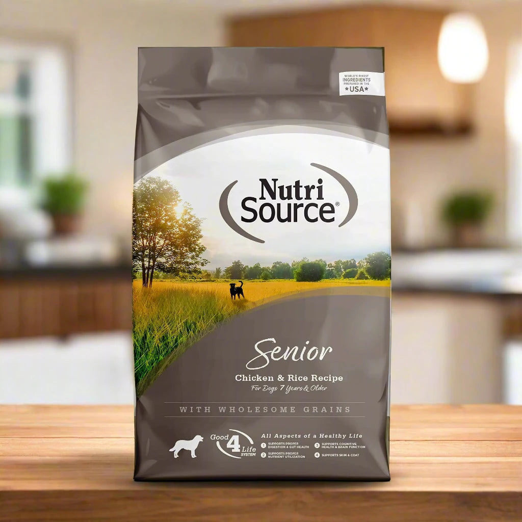 NutriSource Dry Dog Food for Seniors Chicken and Rice 26LB